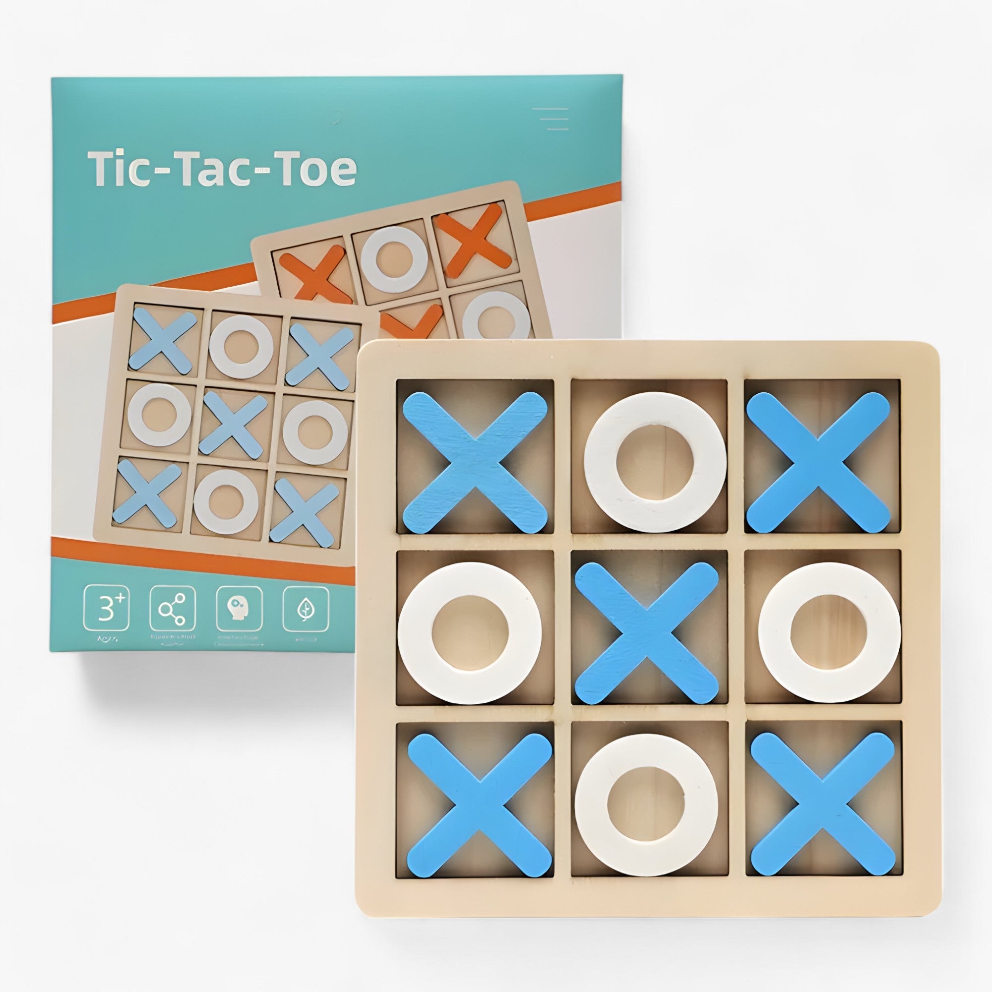 Slim Plezier | Jeu de Tic-Tac-Toe en Bois