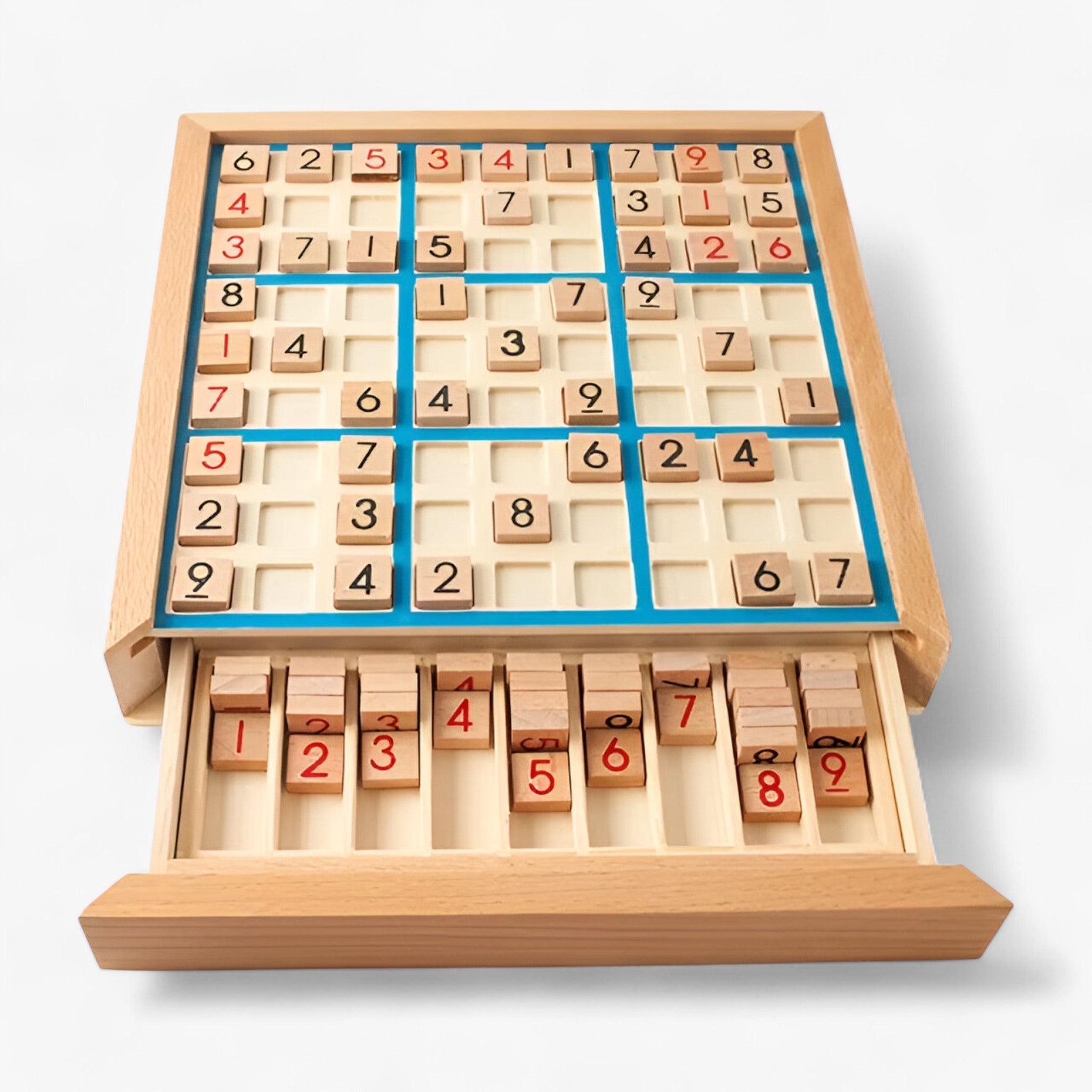 Daan | Jeu de société Sudoku en bois avec tiroir