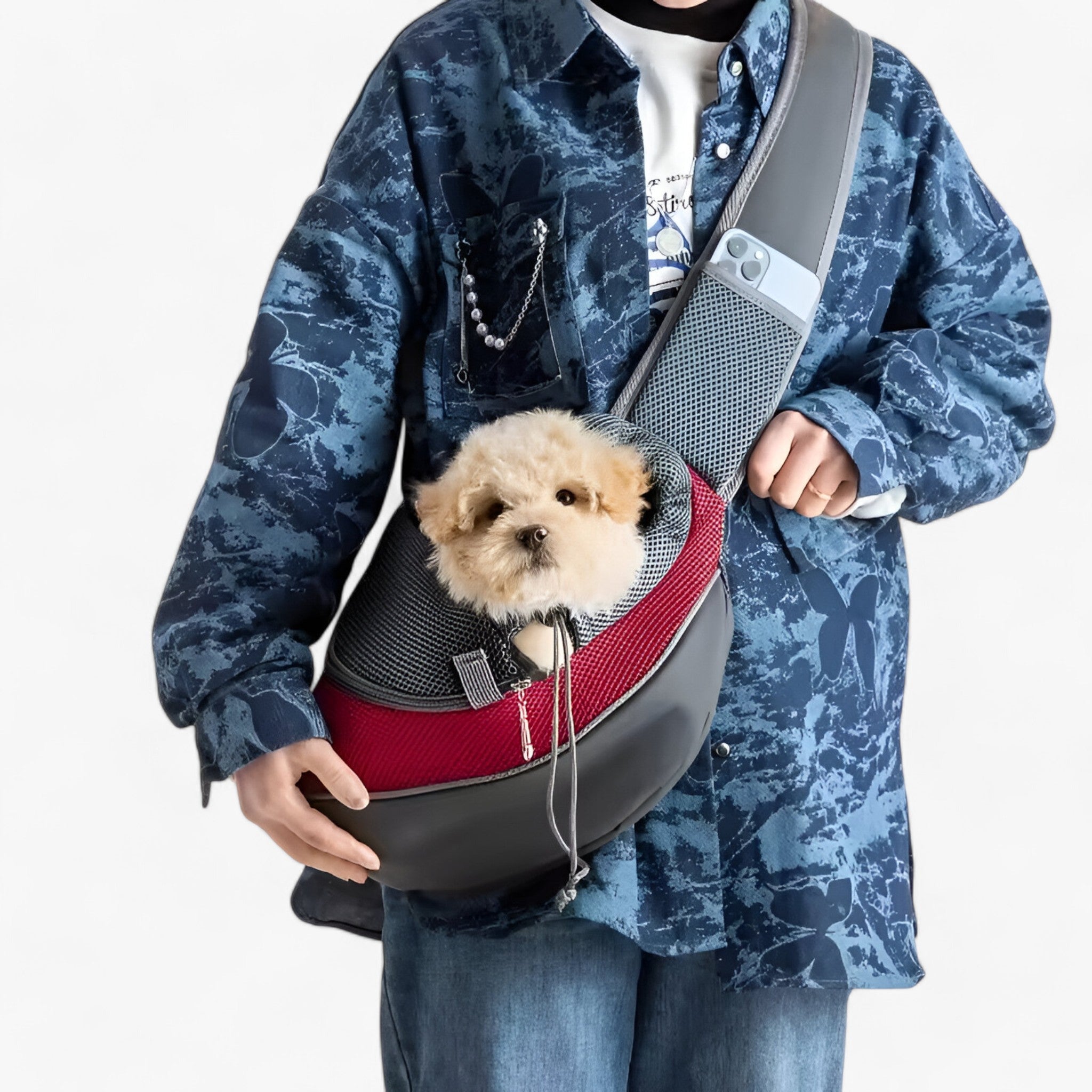 PawGo | Sac à dos et sac à bandoulière confortable pour chats et chiens – 2 en 1