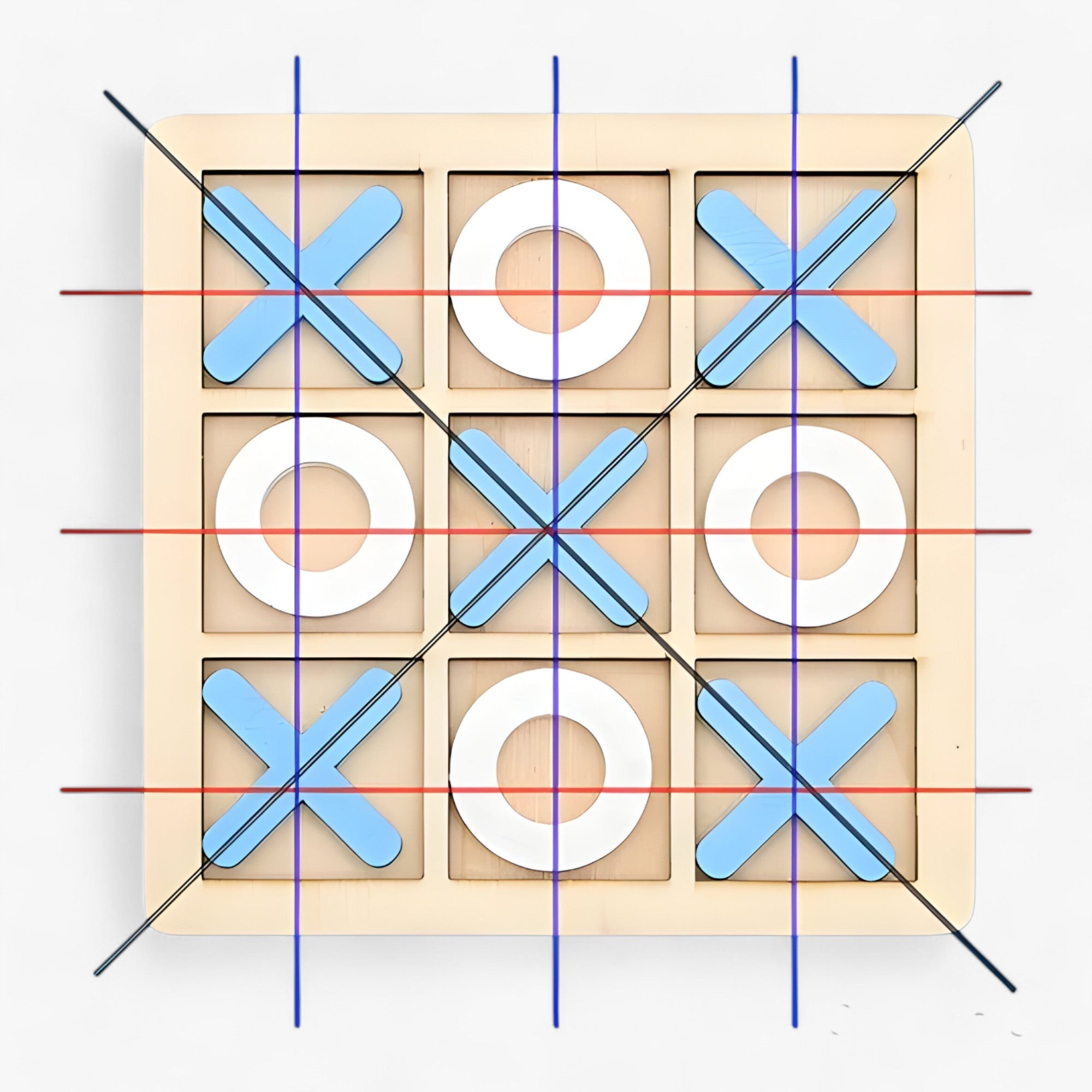 Slim Plezier | Jeu de Tic-Tac-Toe en Bois