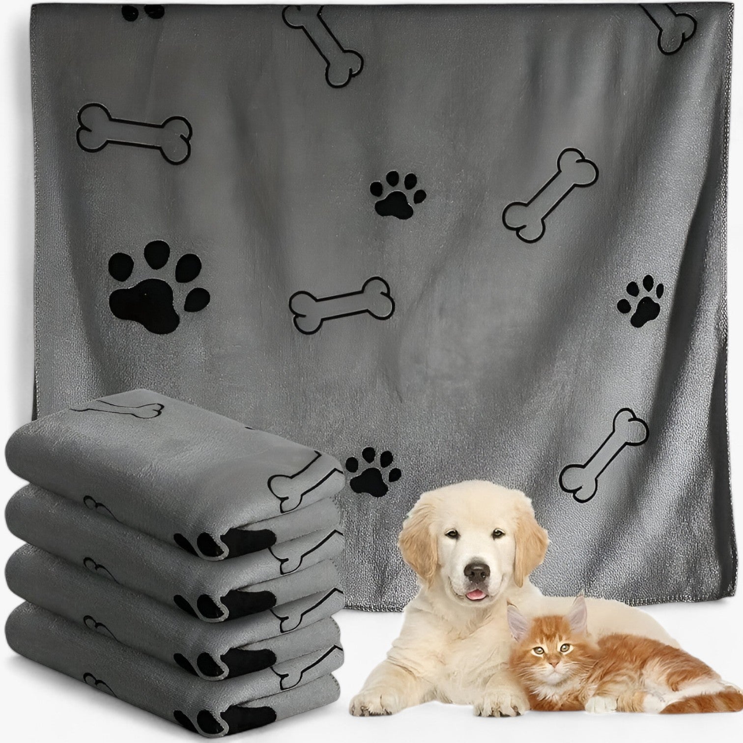 Rex | Serviette en Microfibre à Séchage Rapide pour Chiens et Chats