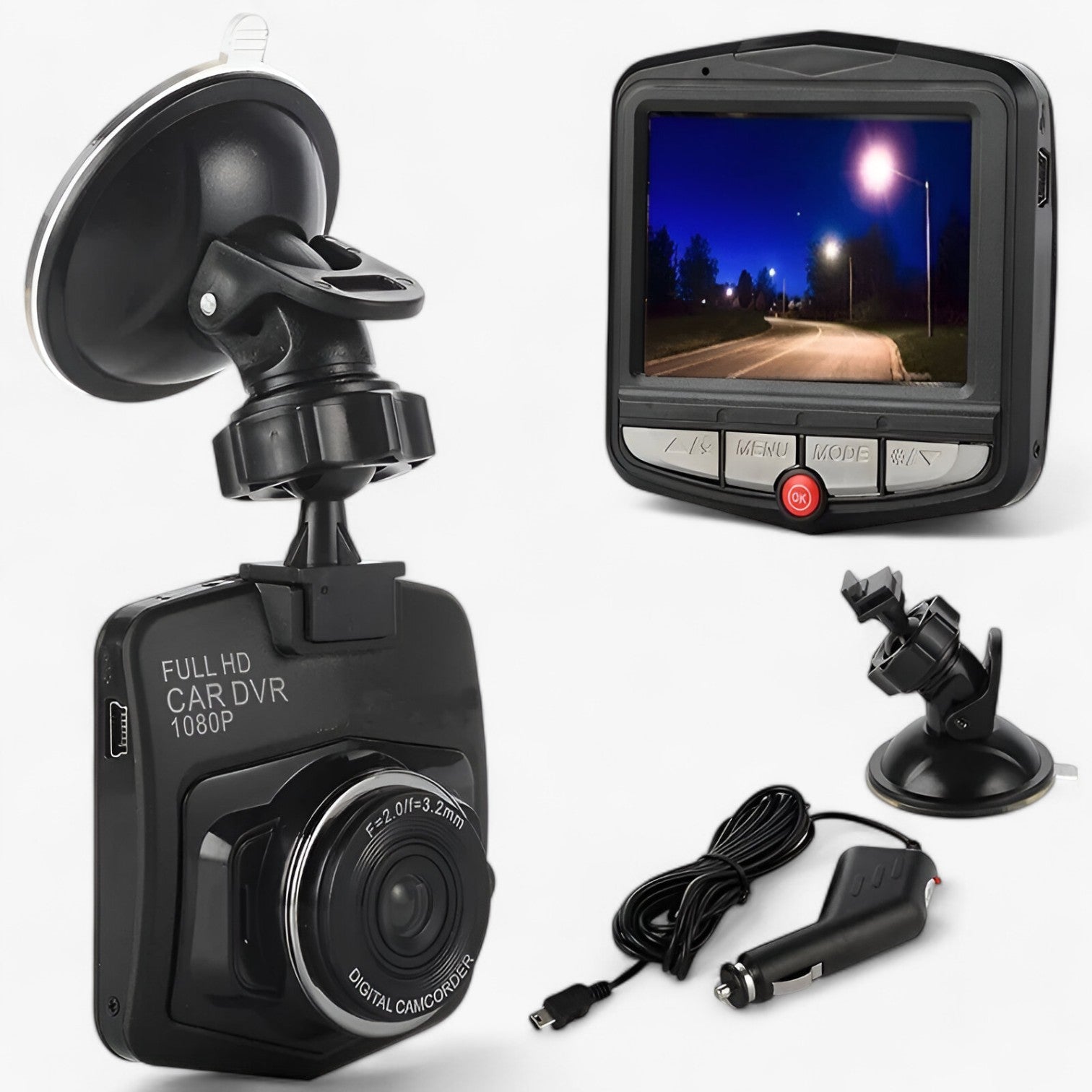 Axel | Dashcam HD 1080P avec vision nocturne et enregistrement en boucle