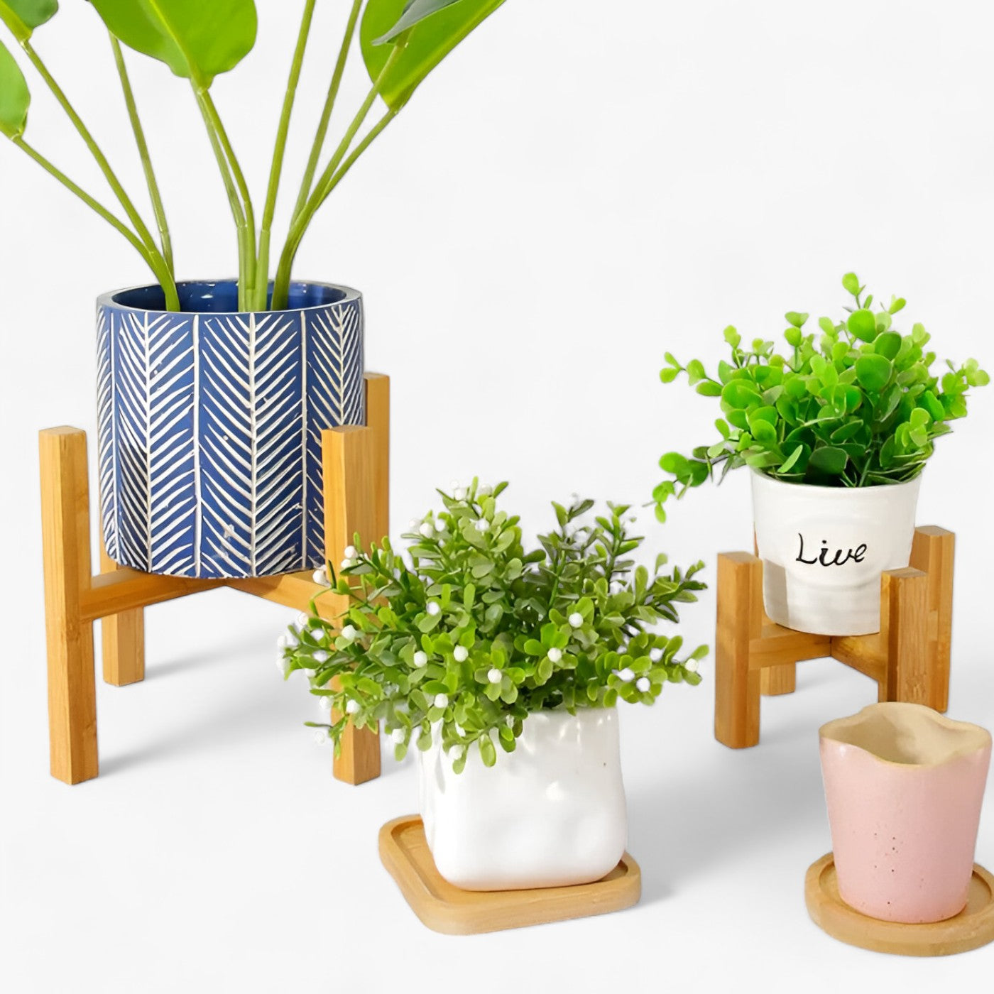 Bonsai | Support de plante en bois - Élégance durable