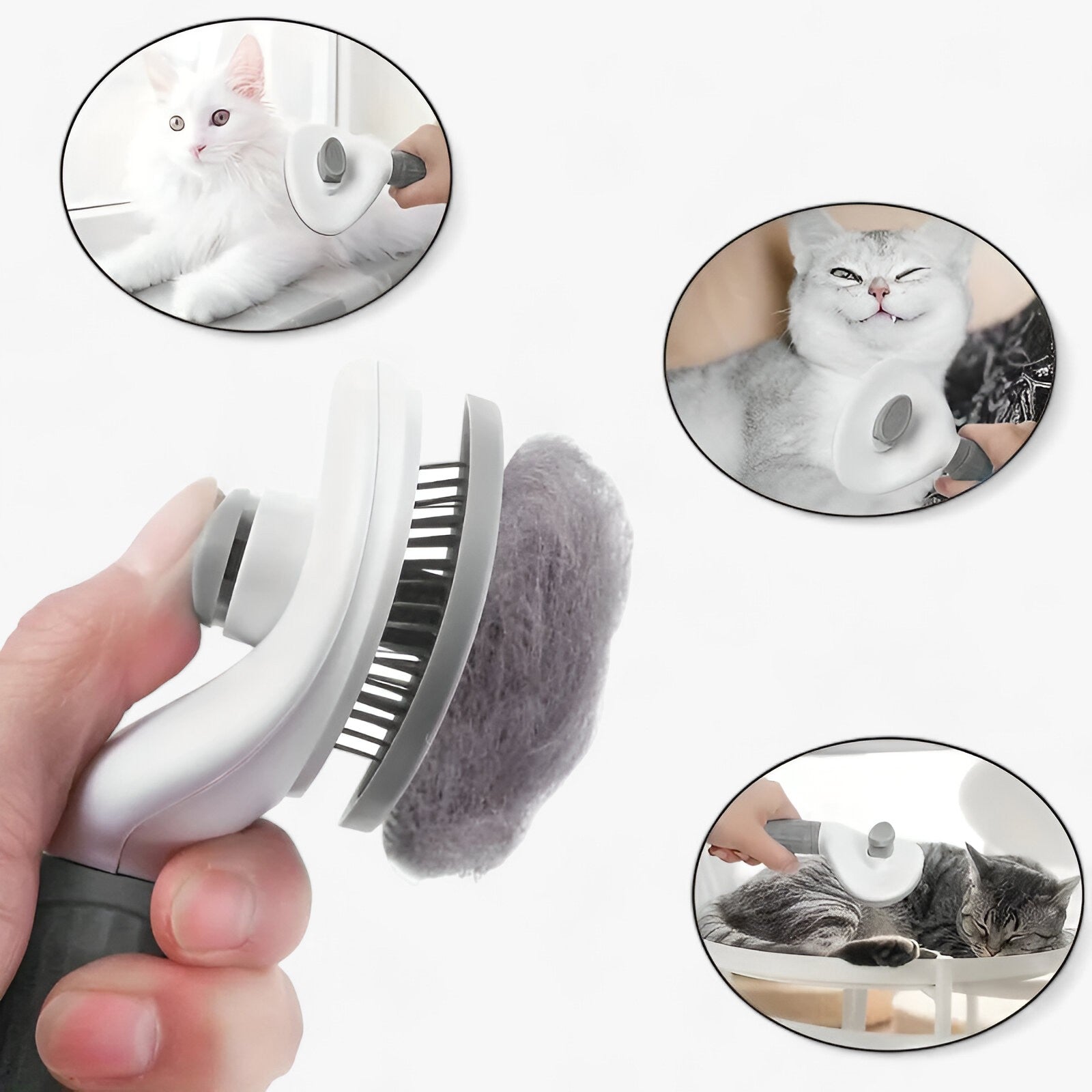 Pelsfluff | Brosse pour animaux auto-nettoyante