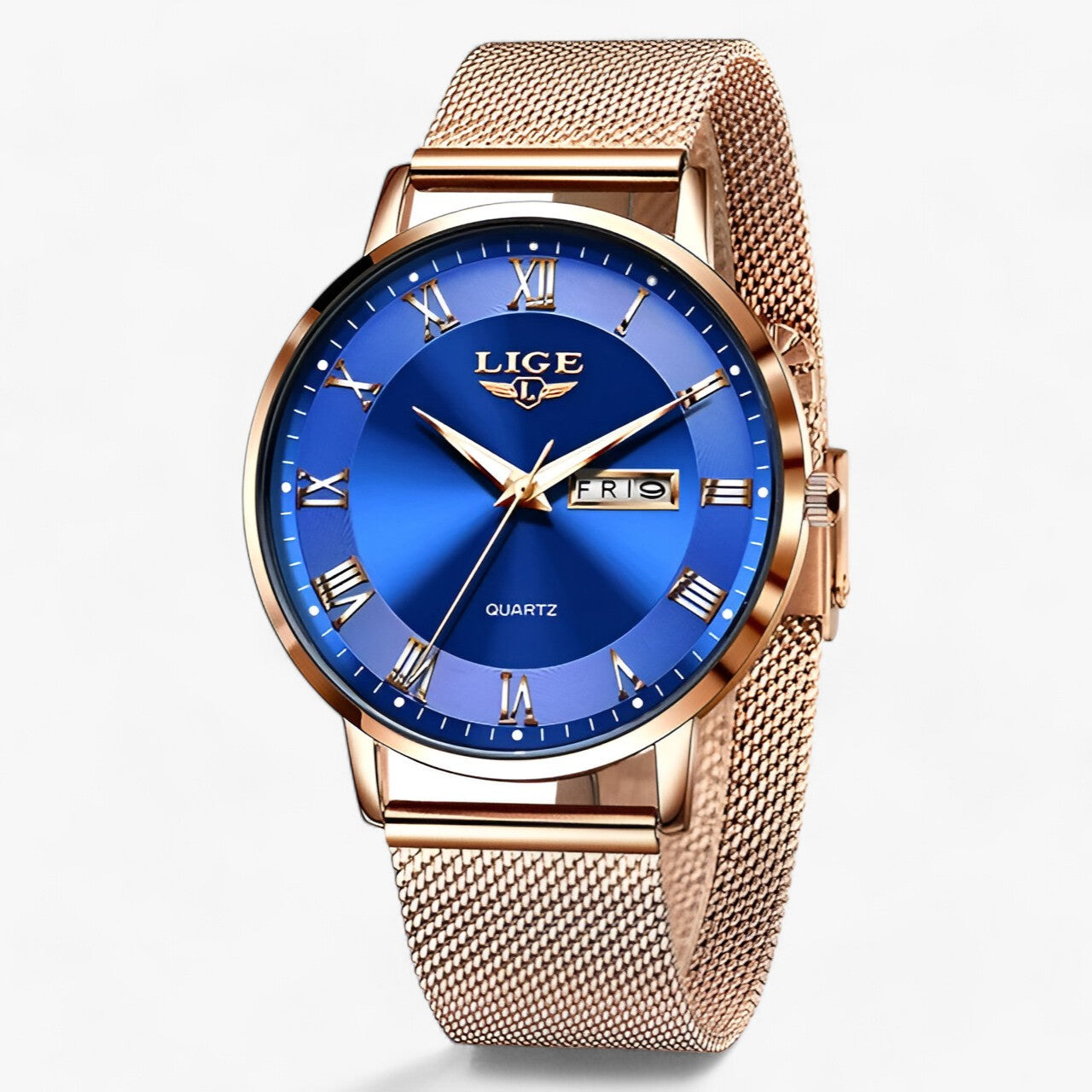 Lina | Montre en acier maillé élégante