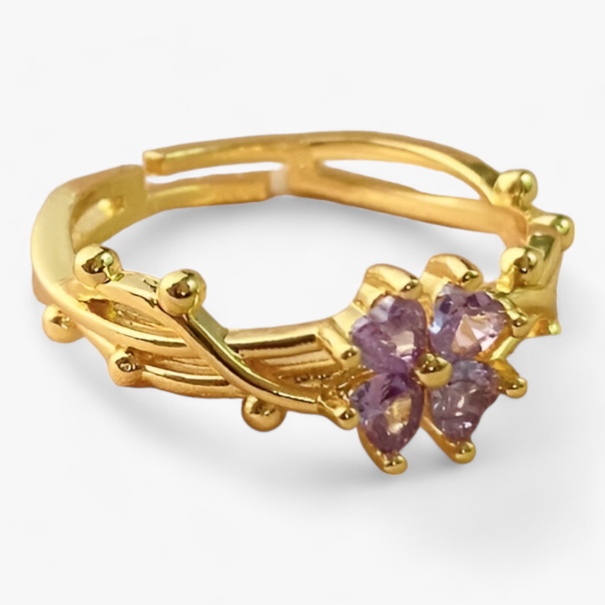 Claire | Bague Violette Adjustable