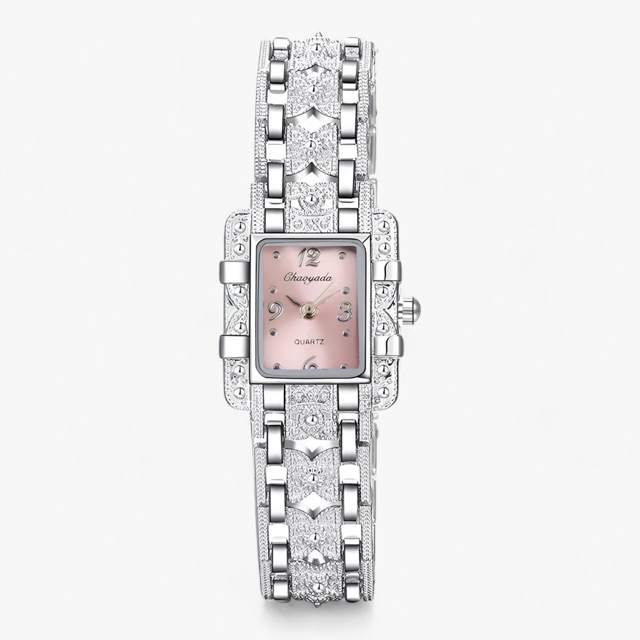 Adriana | Montre avec Cadran Rectangulaire et Cristaux